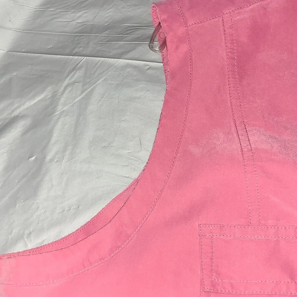 Apparenza Fuchsia Safari Vest Size 2X Utility Pockets Zip Front Academia Hiking